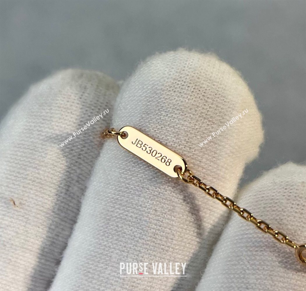 Van Cleef Arpels Alhambra Pendant Necklace Blue/Rose Gold 2025 0726 (YF-250726092)