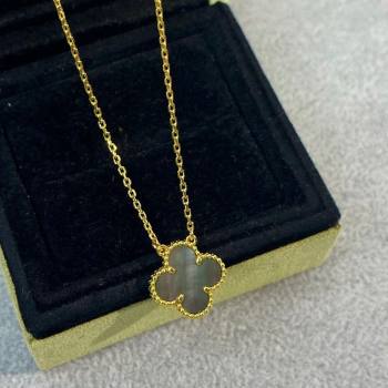 Van Cleef Arpels Alhambra Pendant Necklace Grey/Yellow Gold 2025 0726 (YF-250726084)