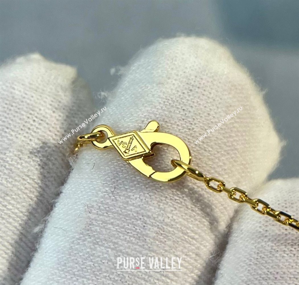 Van Cleef Arpels Alhambra Pendant Necklace Grey/Yellow Gold 2025 0726 (YF-250726084)