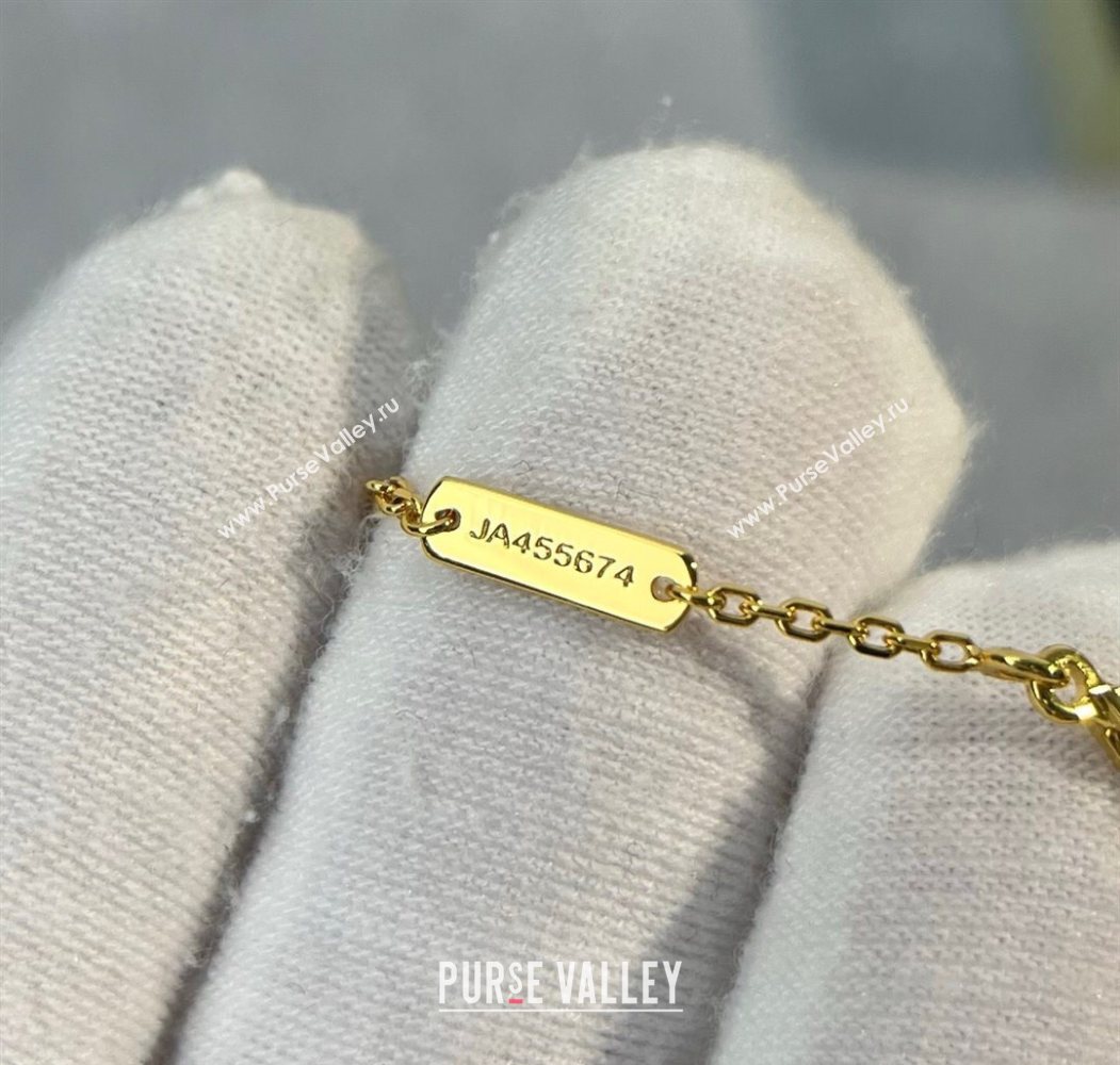 Van Cleef Arpels Alhambra Pendant Necklace Grey/Yellow Gold 2025 0726 (YF-250726084)