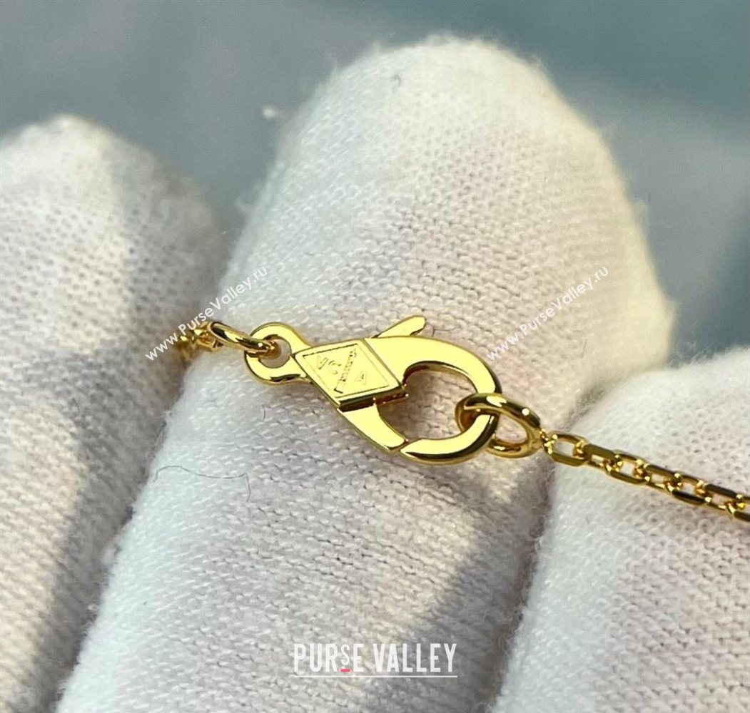 Van Cleef Arpels Alhambra Pendant Necklace Black/Yellow Gold 2025 0726 (YF-250726085)