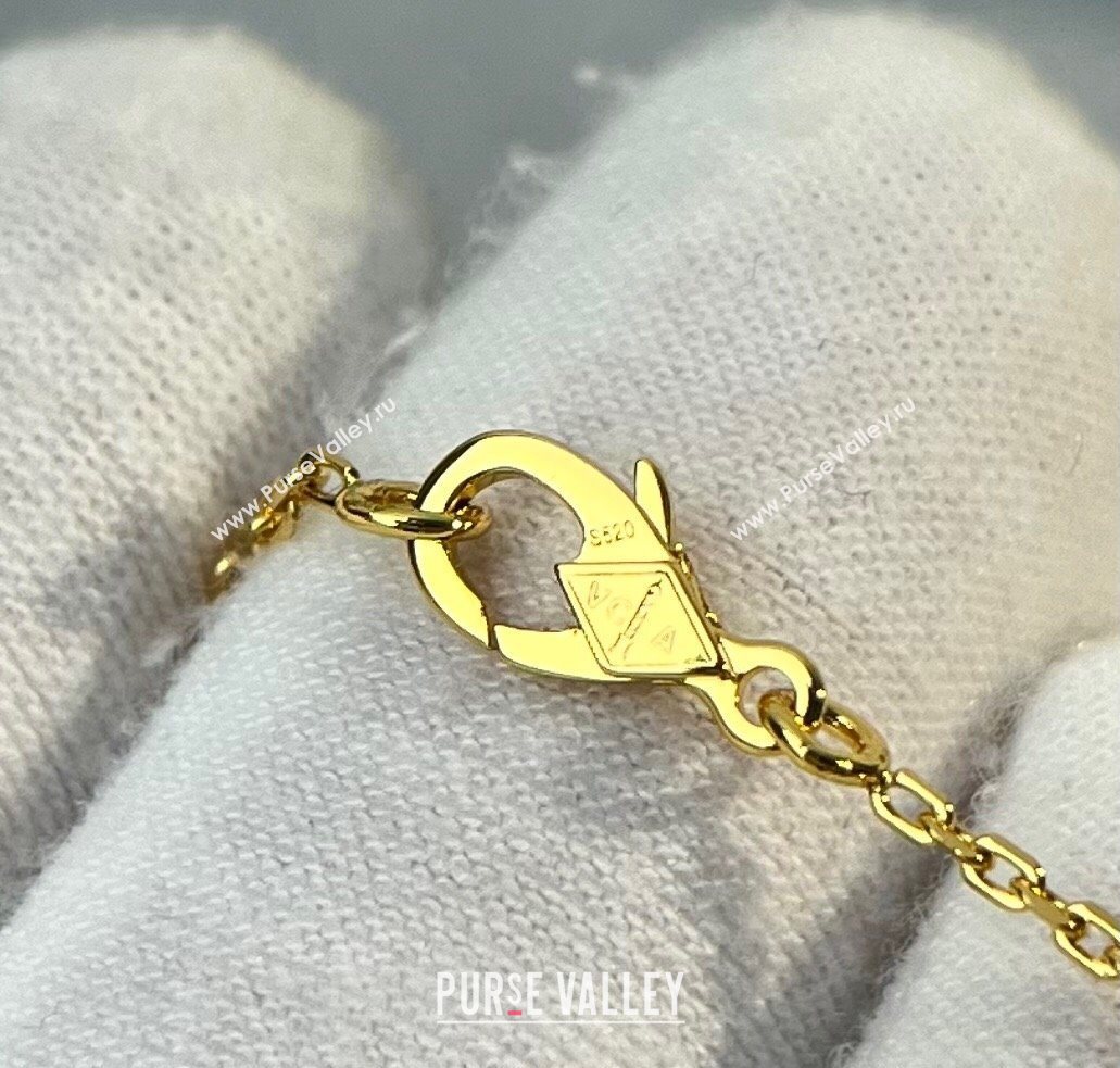 Van Cleef Arpels Alhambra Pendant Necklace Black/Yellow Gold 2025 0726 (YF-250726085)