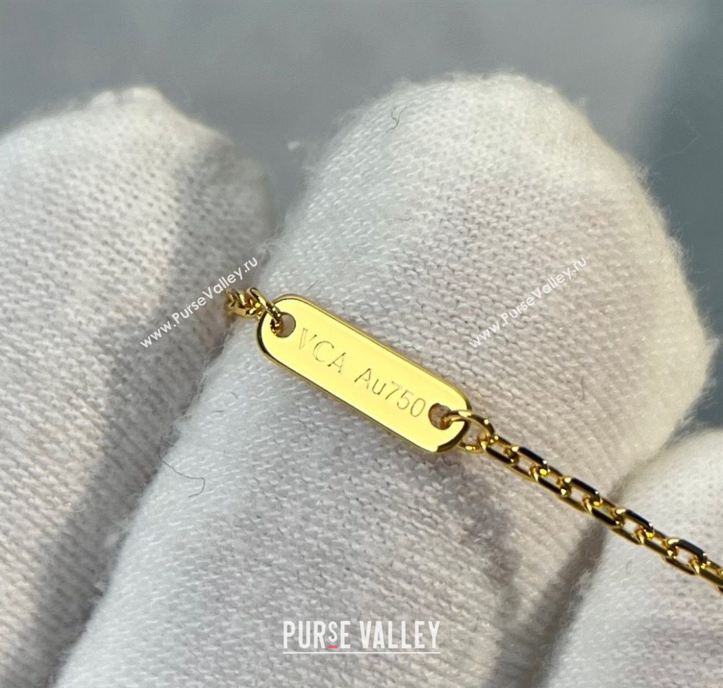 Van Cleef Arpels Alhambra Pendant Necklace Black/Yellow Gold 2025 0726 (YF-250726085)