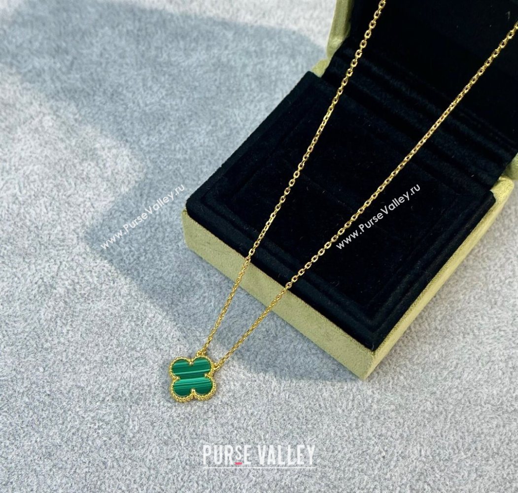 Van Cleef Arpels Alhambra Pendant Necklace Green/Yellow Gold 2025 0726 (YF-250726093)