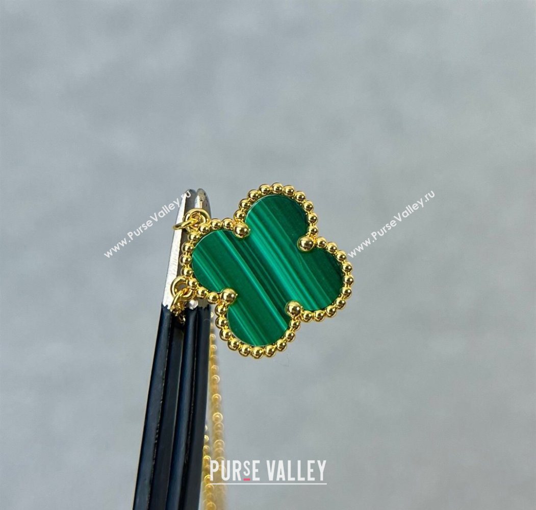 Van Cleef Arpels Alhambra Pendant Necklace Green/Yellow Gold 2025 0726 (YF-250726093)