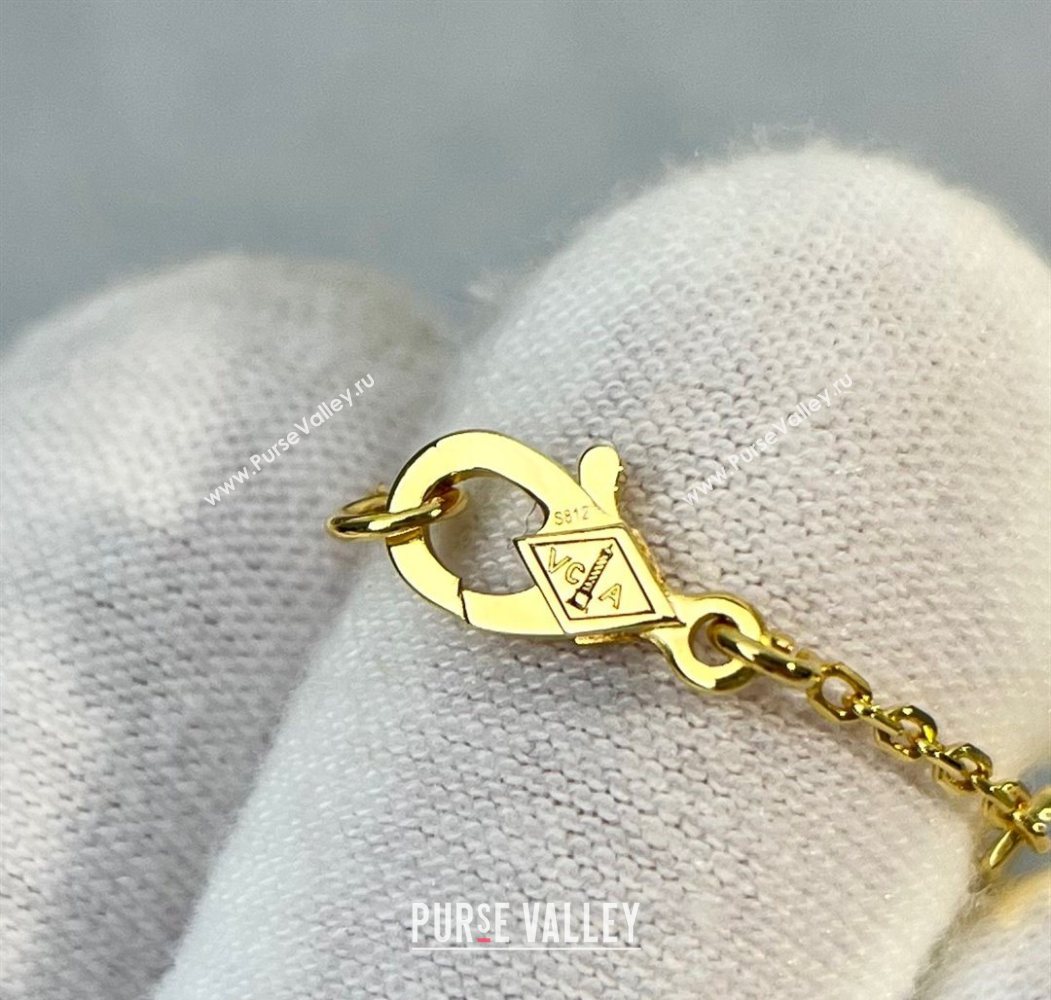 Van Cleef Arpels Alhambra Pendant Necklace Green/Yellow Gold 2025 0726 (YF-250726093)