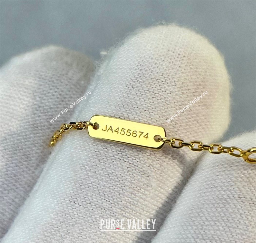 Van Cleef Arpels Alhambra Pendant Necklace Green/Yellow Gold 2025 0726 (YF-250726093)