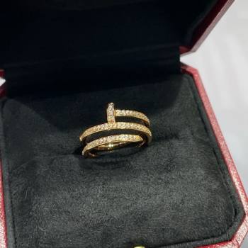 Cartier Juste un Clou Finger Ring - Double - Full Paved Strass Rose Gold 2025 0726 (YF-250726016)