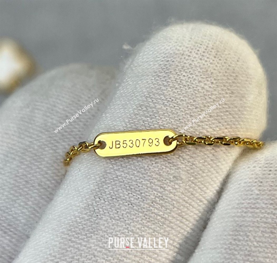 Van Cleef Arpels Alhambra Pendant Necklace White/Yellow Gold 2025 0726 (YF-250726090)