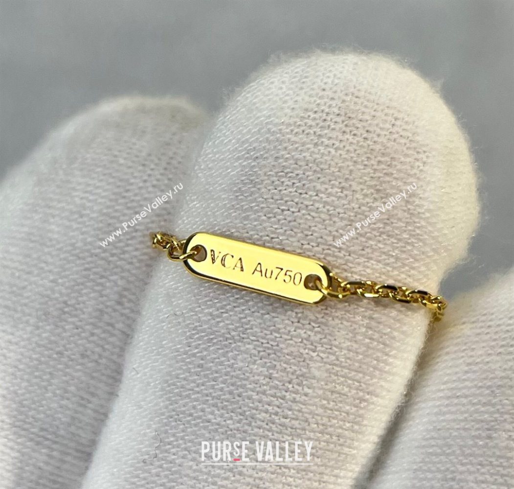 Van Cleef Arpels Alhambra Pendant Necklace White/Yellow Gold 2025 0726 (YF-250726090)