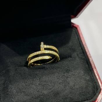 Cartier Juste un Clou Finger Ring - Double - Full Paved Strass Yellow Gold 2025 0726 (YF-250726017)