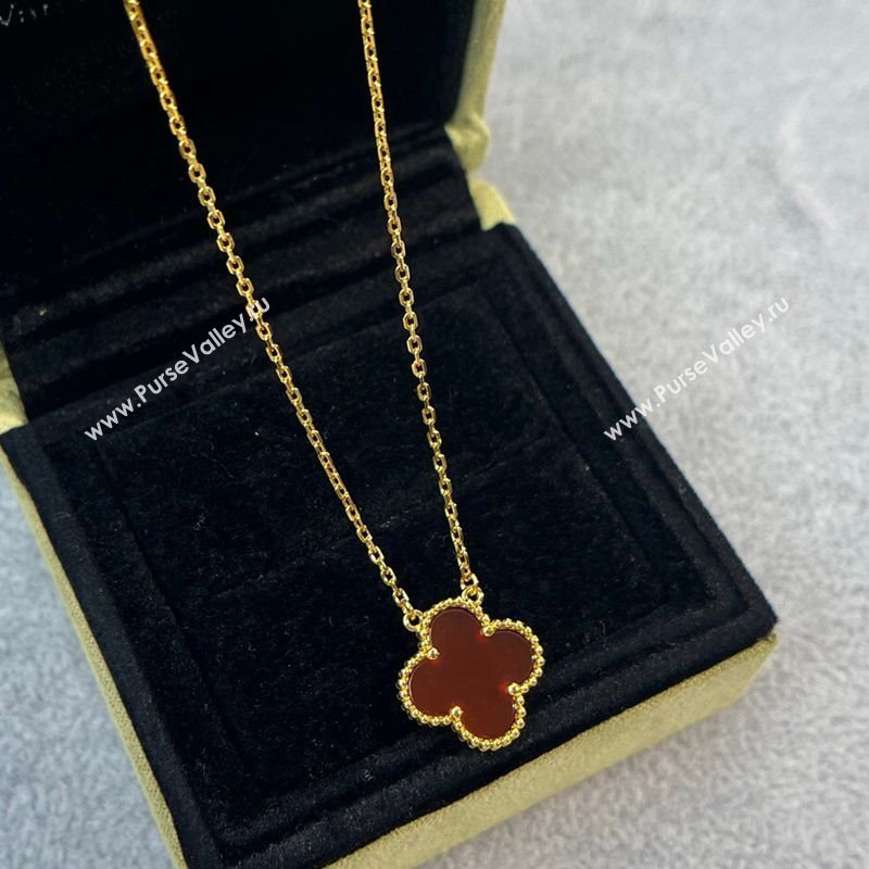 Van Cleef Arpels Alhambra Pendant Necklace Red/Yellow Gold 2025 0726 (YF-250726087)