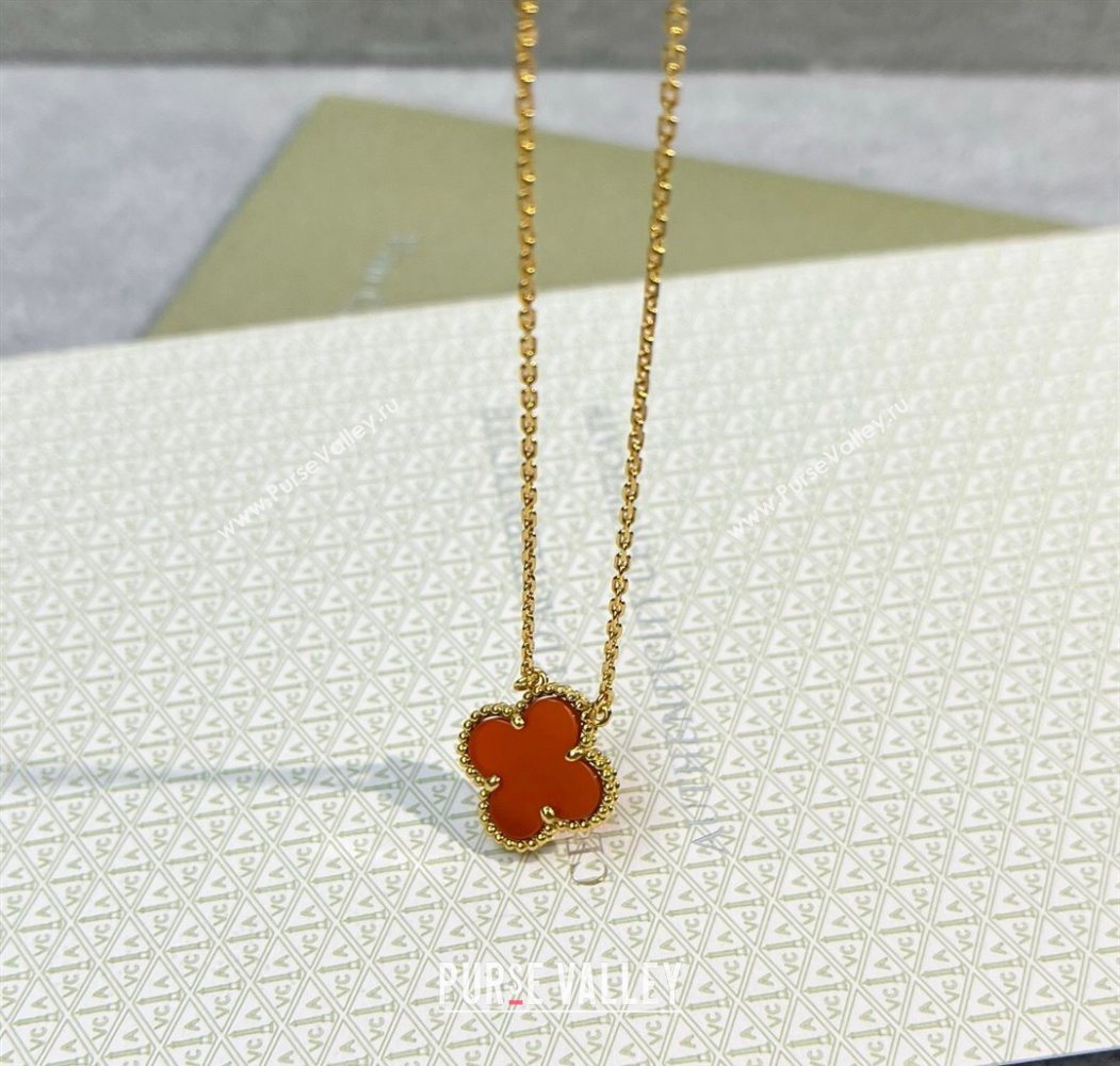 Van Cleef Arpels Alhambra Pendant Necklace Red/Yellow Gold 2025 0726 (YF-250726087)