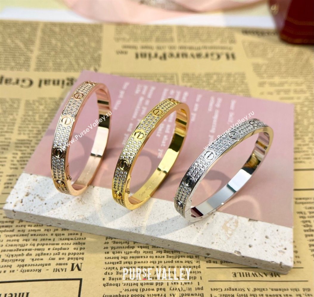 Cartier Wide Love Bracelet - paved crystals 2025 C072602 (YF-250726095)