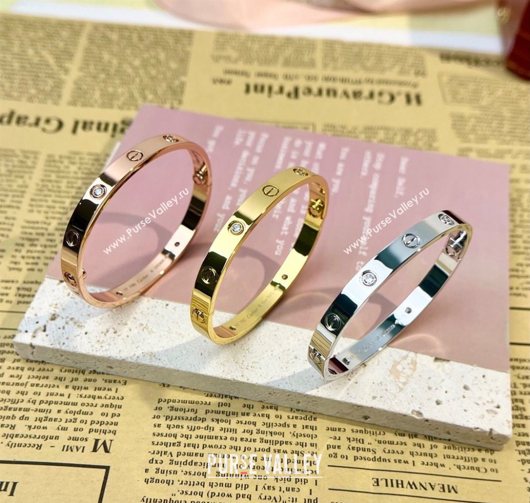Cartier Wide Love Bracelet - 4 crystals 2025 C072605 (YF-250726098)
