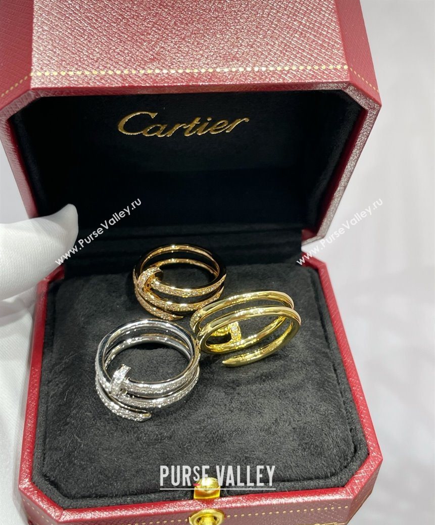 Cartier Juste un Clou Finger Ring - Double - Full Paved Strass Yellow Gold 2025 0726 (YF-250726017)