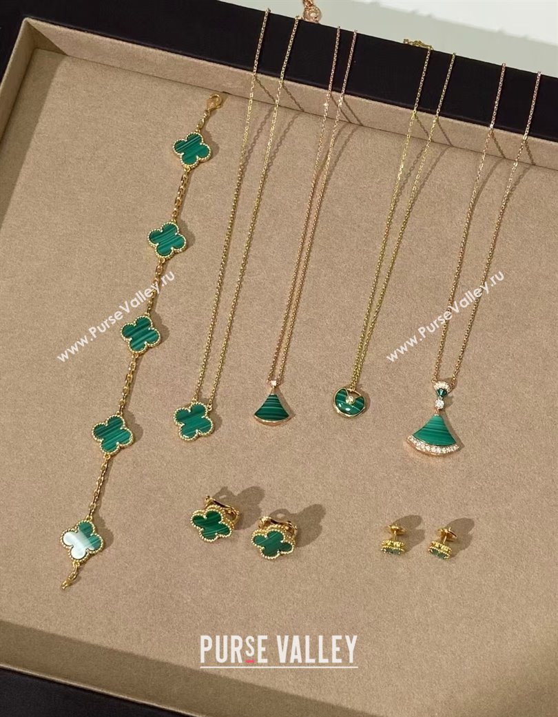 Van Cleef Arpels Alhambra Bvlgari Divas Dream Earring and Necklace Green 2025 (YF-250726115)