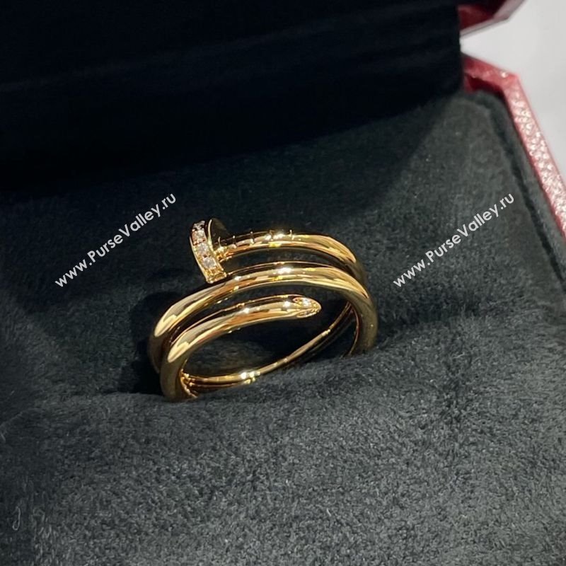 Cartier Juste un Clou Finger Ring - Double - Strass Charm Rose Gold 2025 0726 (YF-250726019)