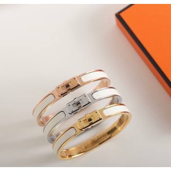 Hermes Mini Clic Kelly bracelet White 01 2025 0726 (YF-250726039)