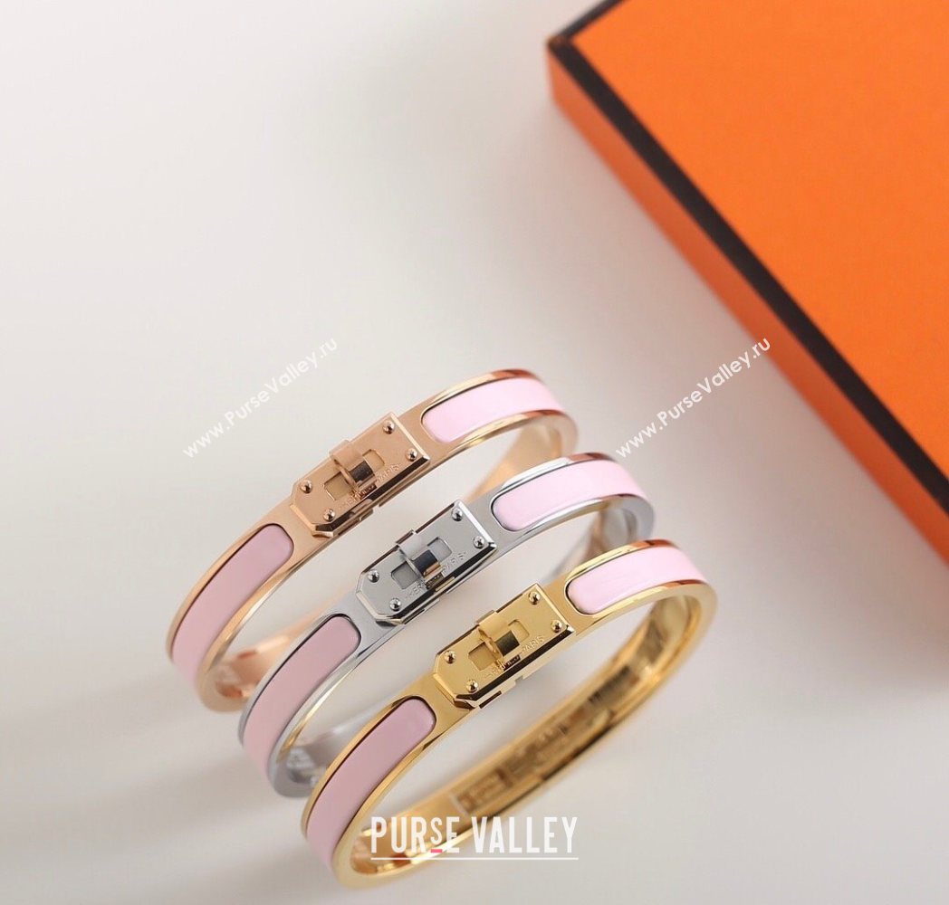 Hermes Mini Clic Kelly bracelet Pink 03 2025 0726 (YF-250726041)