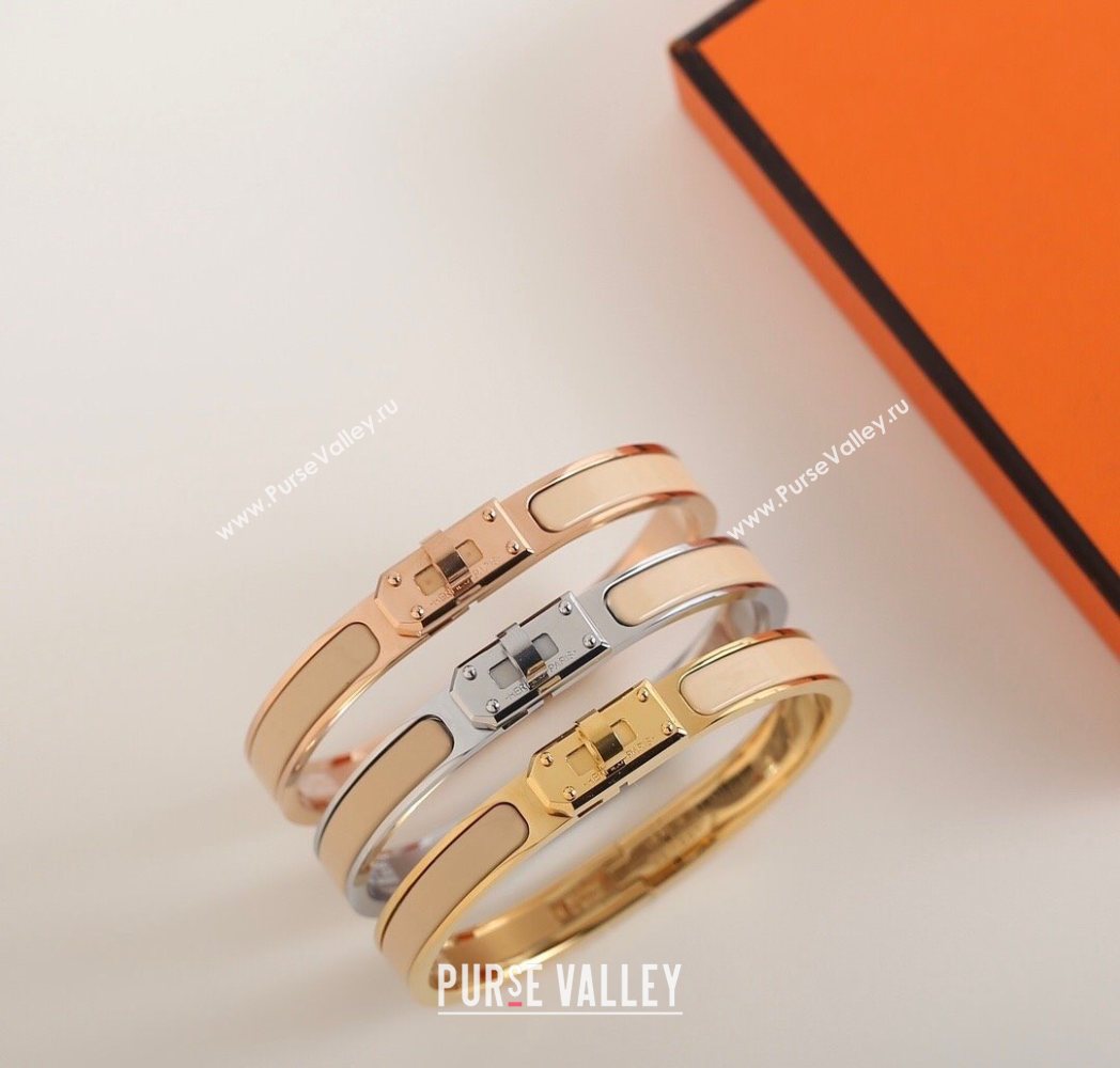 Hermes Mini Clic Kelly bracelet Beige 07 2025 0726 (YF-250726045)