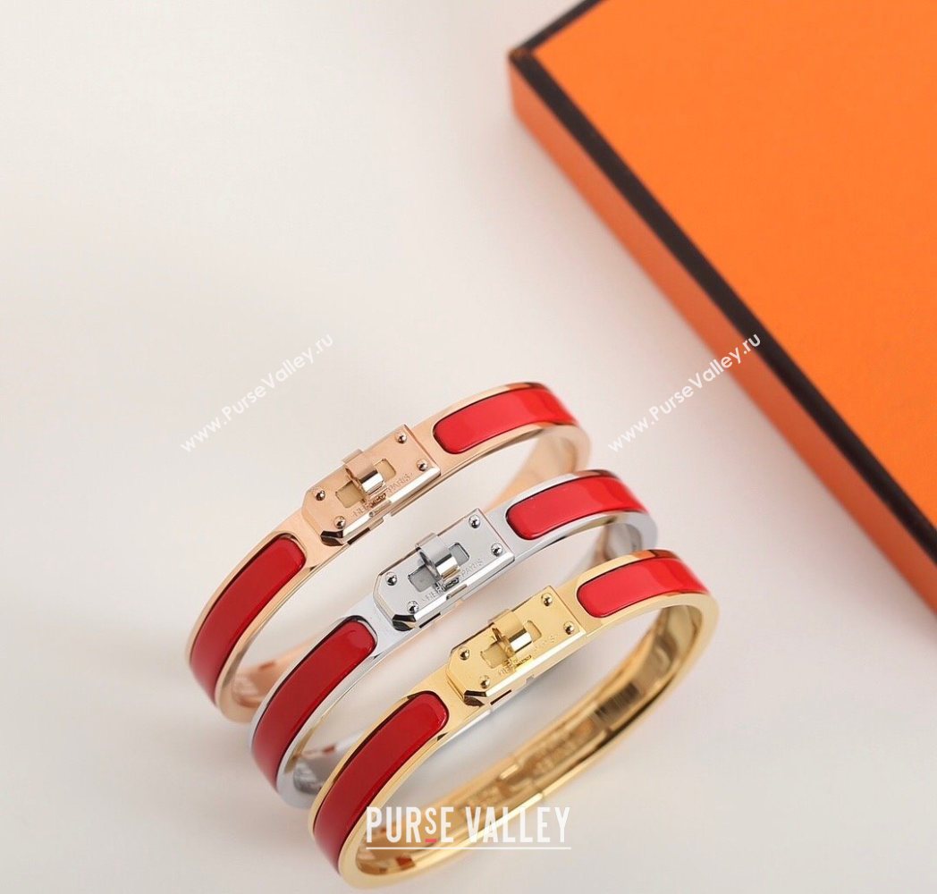 Hermes Mini Clic Kelly bracelet Red 11 2025 0726 (YF-250726049)