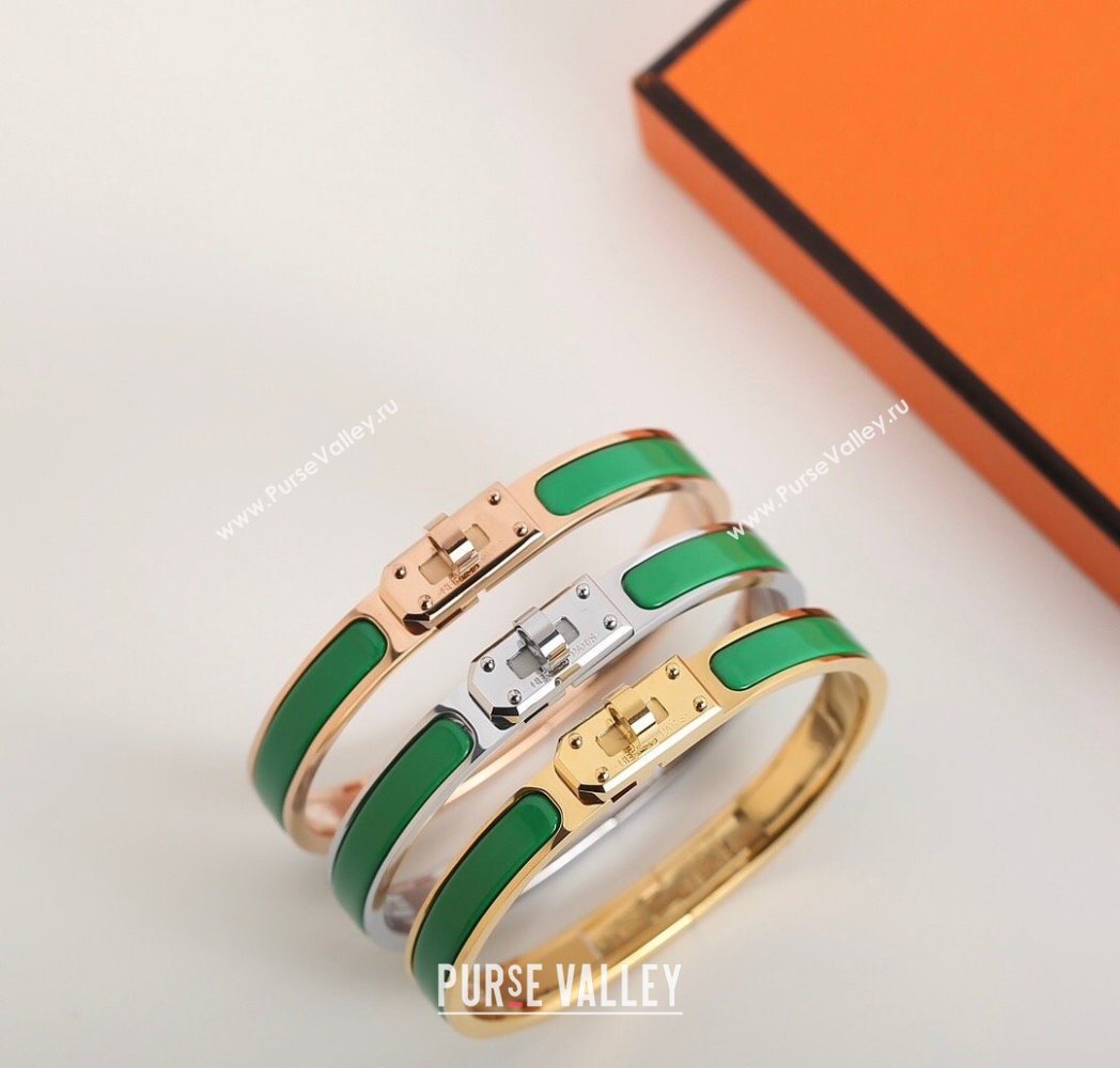 Hermes Mini Clic Kelly bracelet Green 12 2025 0726 (YF-250726050)
