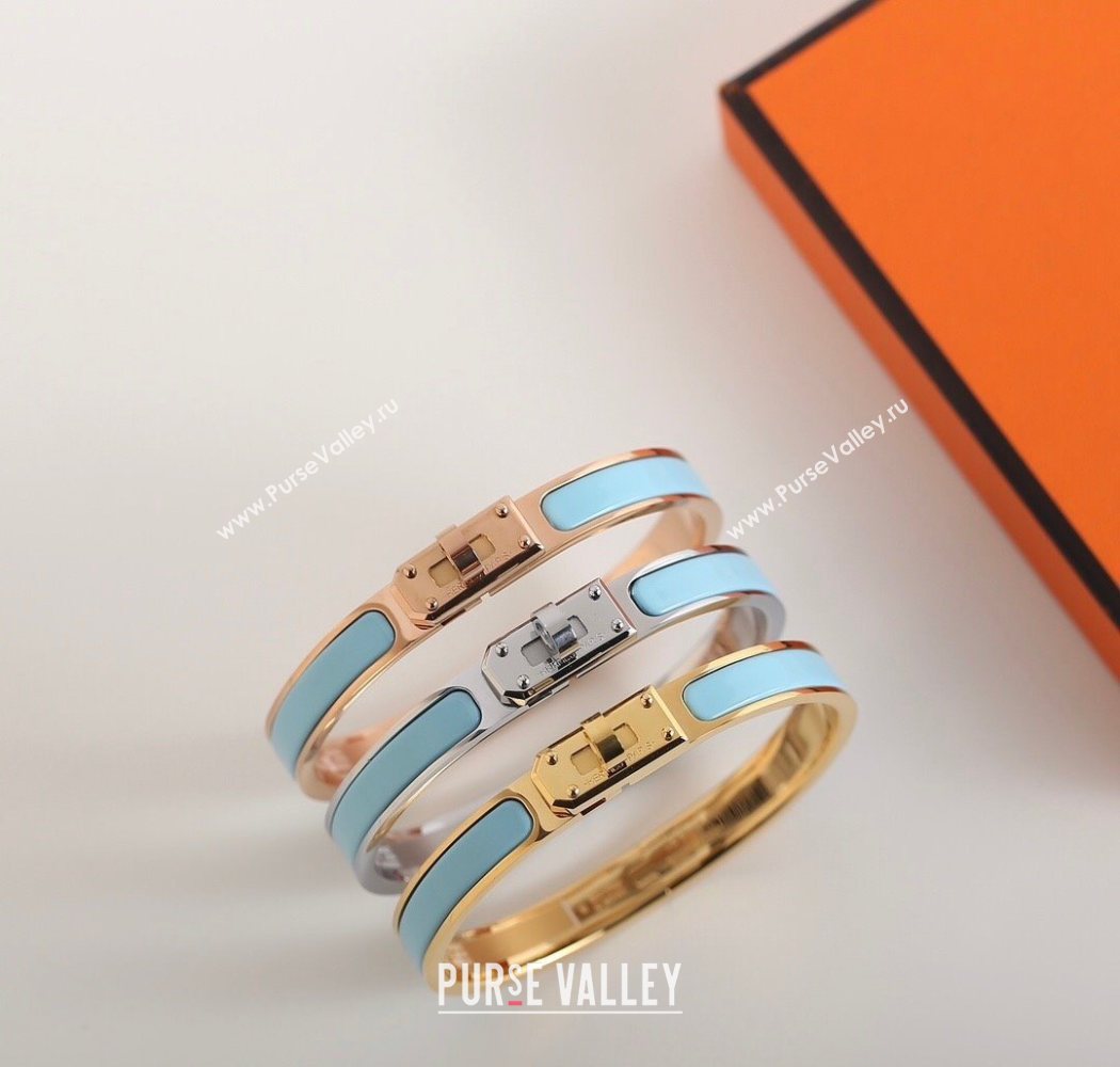 Hermes Mini Clic Kelly bracelet Blue 16 2025 0726 (YF-250726054)