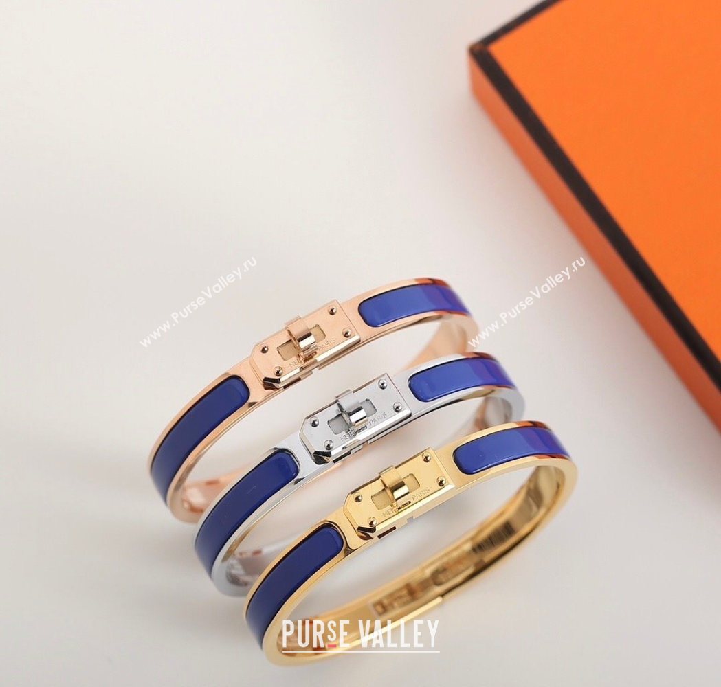 Hermes Mini Clic Kelly bracelet Blue 22 2025 0726 (YF-250726060)