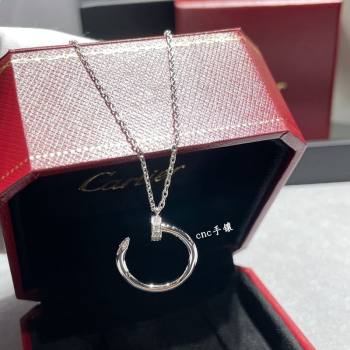 Cartier Juste un Clou Necklace - Double - Strass Charm Silver 2025 0726 (YF-250726022)