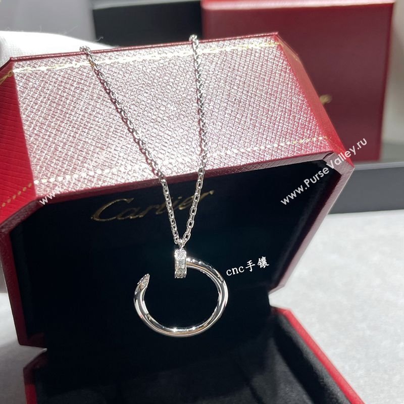 Cartier Juste un Clou Necklace - Double - Strass Charm Silver 2025 0726 (YF-250726022)