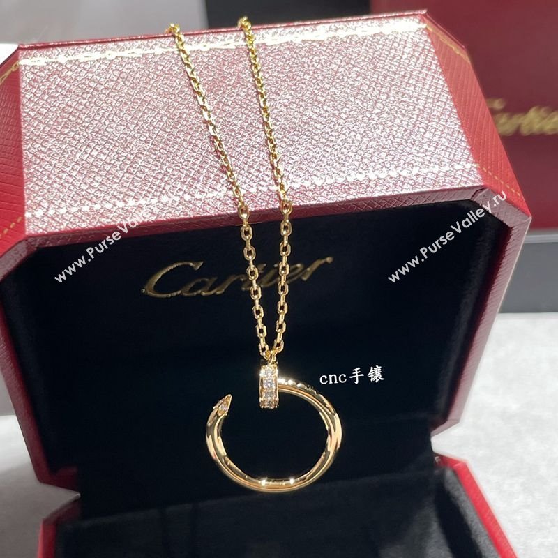 Cartier Juste un Clou Necklace - Double - Strass Charm Rose Gold 2025 0726 (YF-250726023)