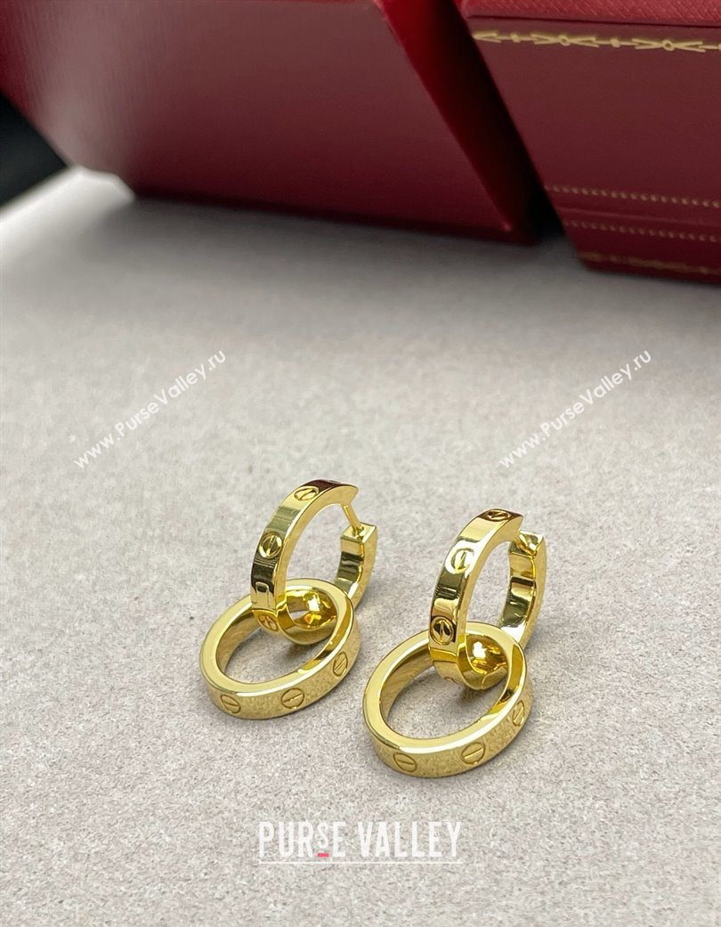 Cartier LOVE earrings - transformable Yellow Gold 2025 0726 (YF-250726024)
