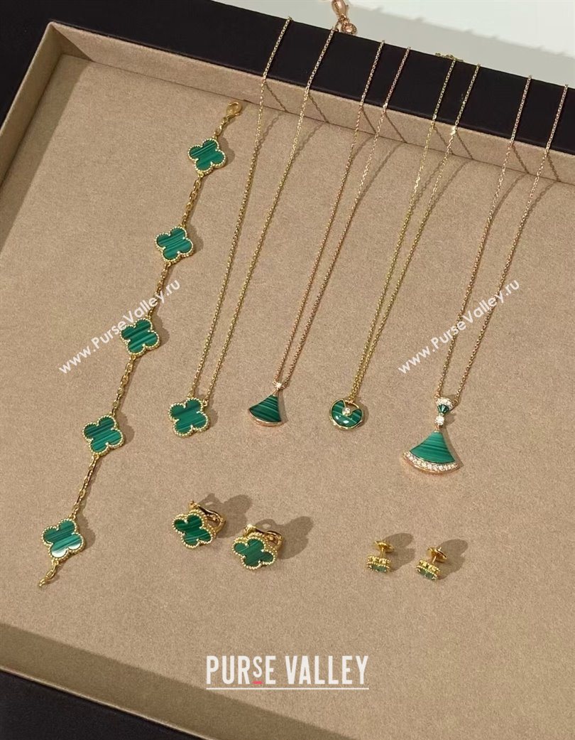 Van Cleef Arpels Alhambra Bvlgari Divas Dream Earring and Necklace Green 2025 (YF-250726115)