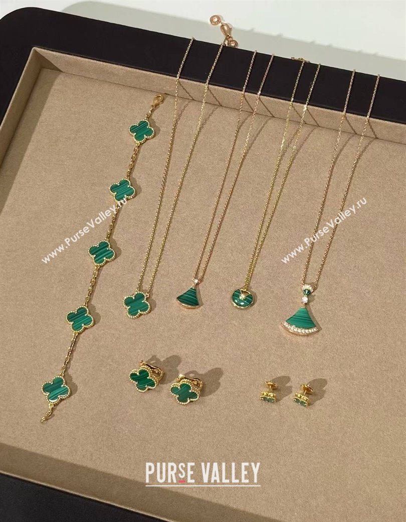 Van Cleef Arpels Alhambra Bvlgari Divas Dream Earring and Necklace Green 2025 (YF-250726115)