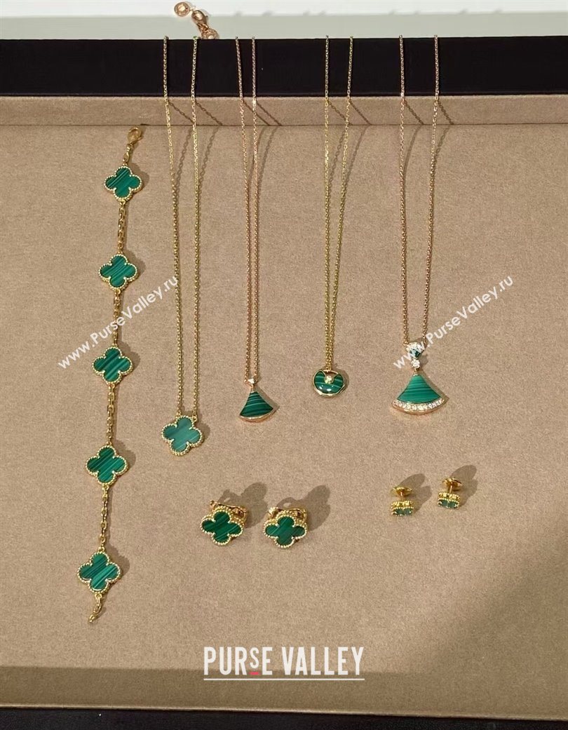 Van Cleef Arpels Alhambra Bvlgari Divas Dream Earring and Necklace Green 2025 (YF-250726115)