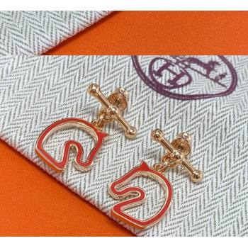 Hermes Tonnerre Earrings Orange/Yellow Gold 2026 0320 (YF-260320135)