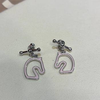 Hermes Tonnerre Earrings Pink/Silver 2026 0320 (YF-260320128)