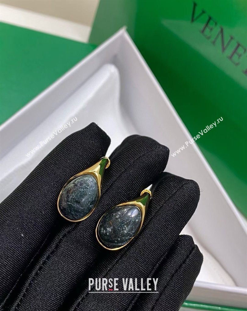 Bottega Veneta Drop Marble Earrings Green 2026 0321 (YF-260321034)