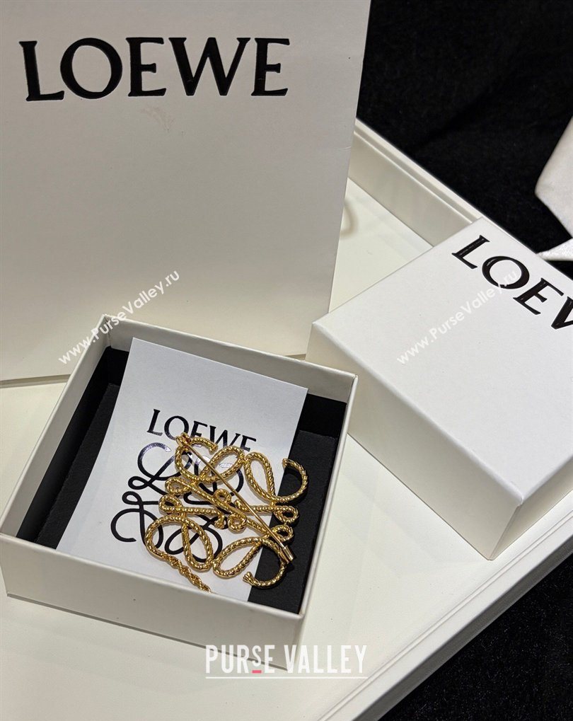 Loewe Anagram Brooch Gold 2026 0321 (YF-260321044)
