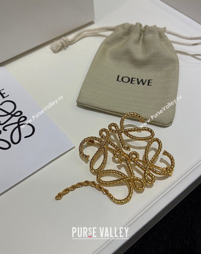 Loewe Anagram Brooch Gold 2026 0321 (YF-260321044)