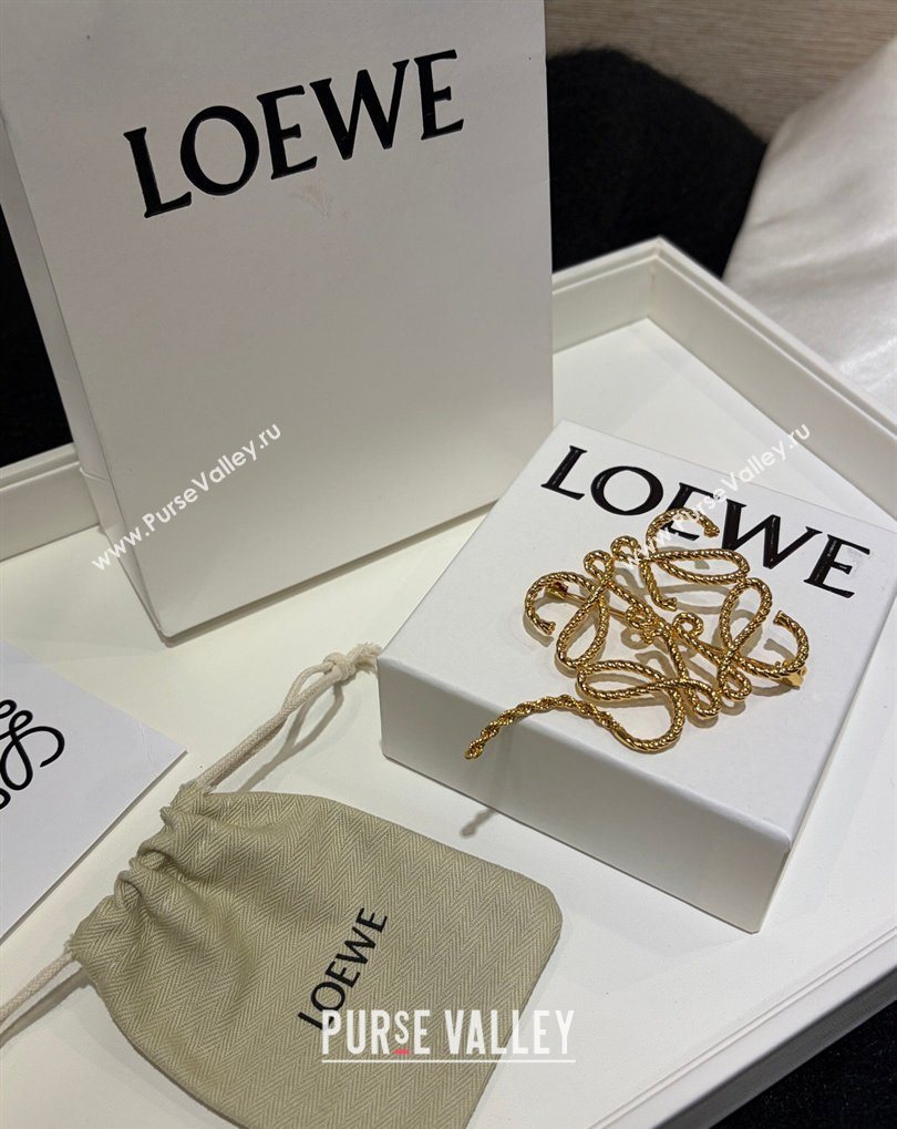 Loewe Anagram Brooch Gold 2026 0321 (YF-260321044)