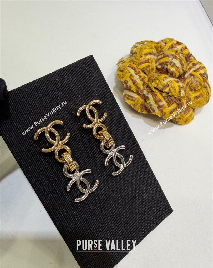 Chanel CC Earrings Silver/Gold 2026 CH032022 (YF-260320099)