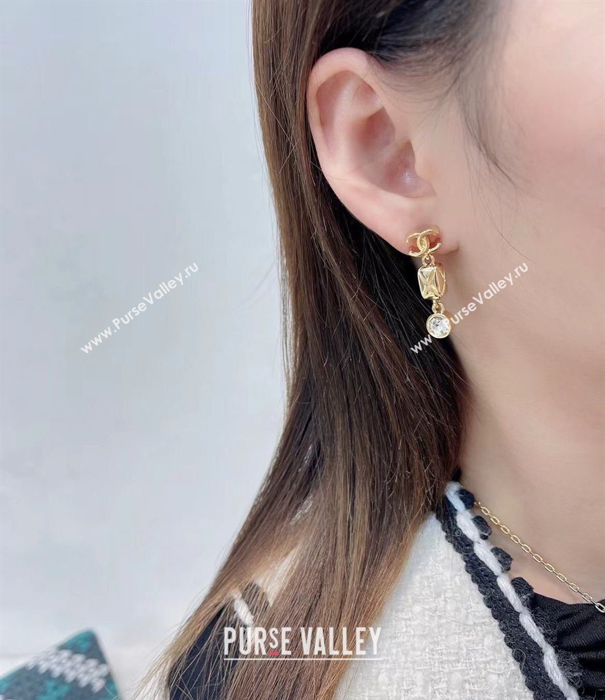 Chanel Short Earrings Strass/Gold 2026 CH032021 (YF-260320098)