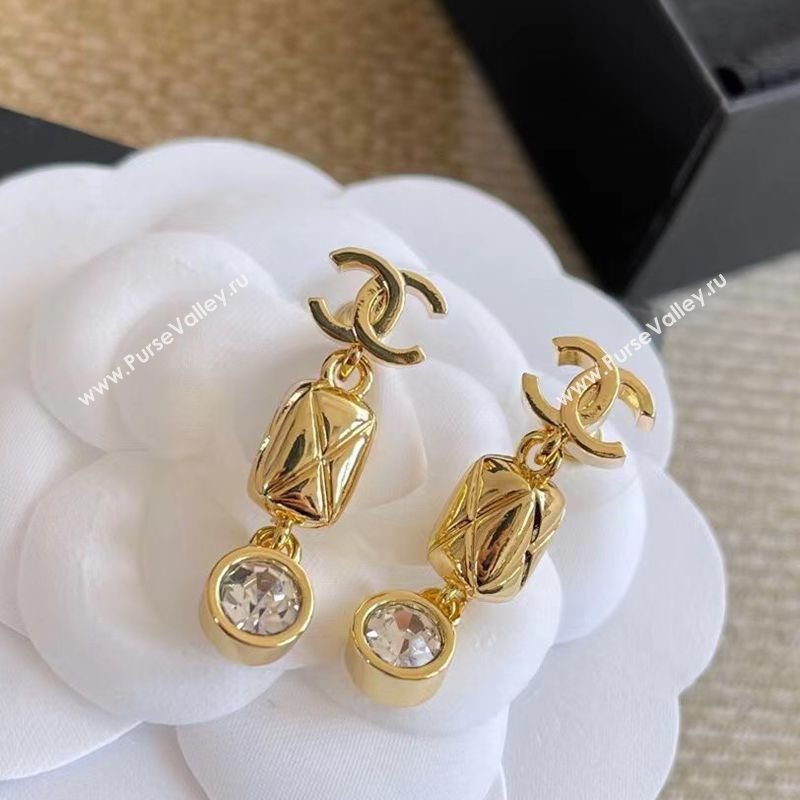 Chanel Short Earrings Strass/Gold 2026 CH032021 (YF-260320098)