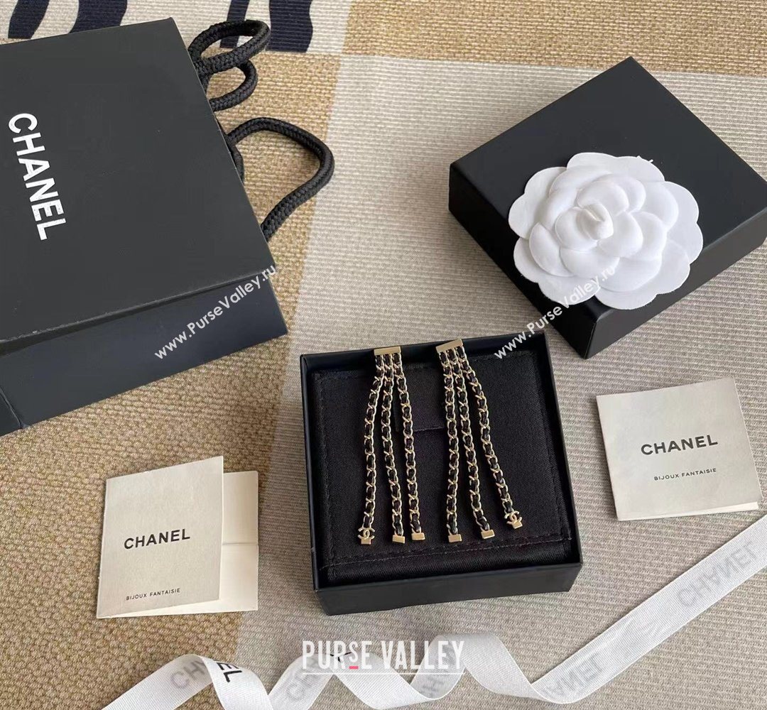 Chanel Tassel Chain Earrings Black 2026 CH032027 (YF-260320105)