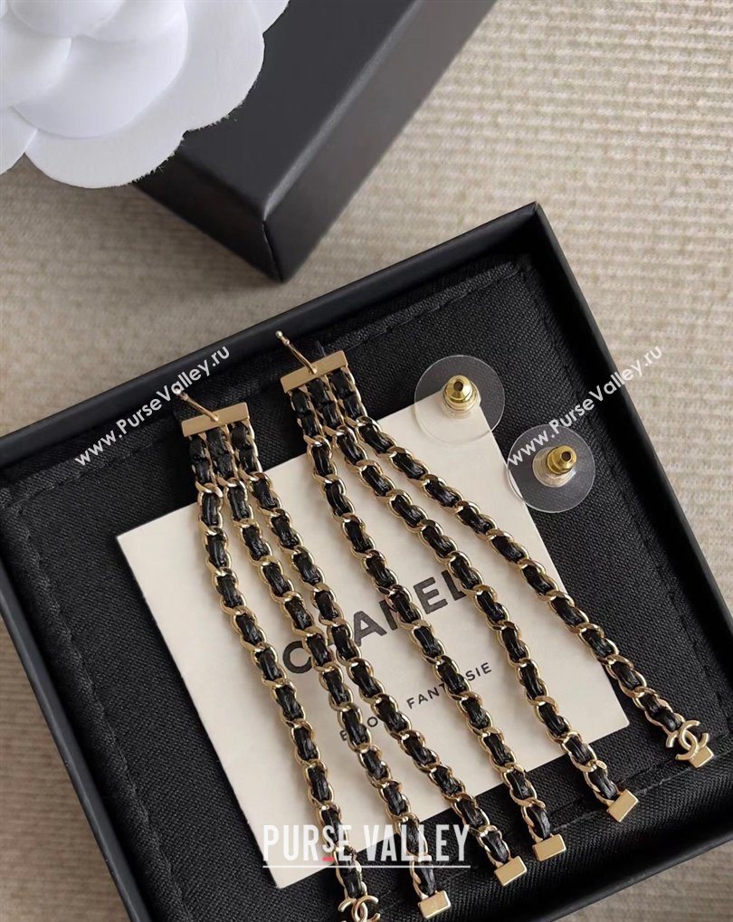 Chanel Tassel Chain Earrings Black 2026 CH032027 (YF-260320105)