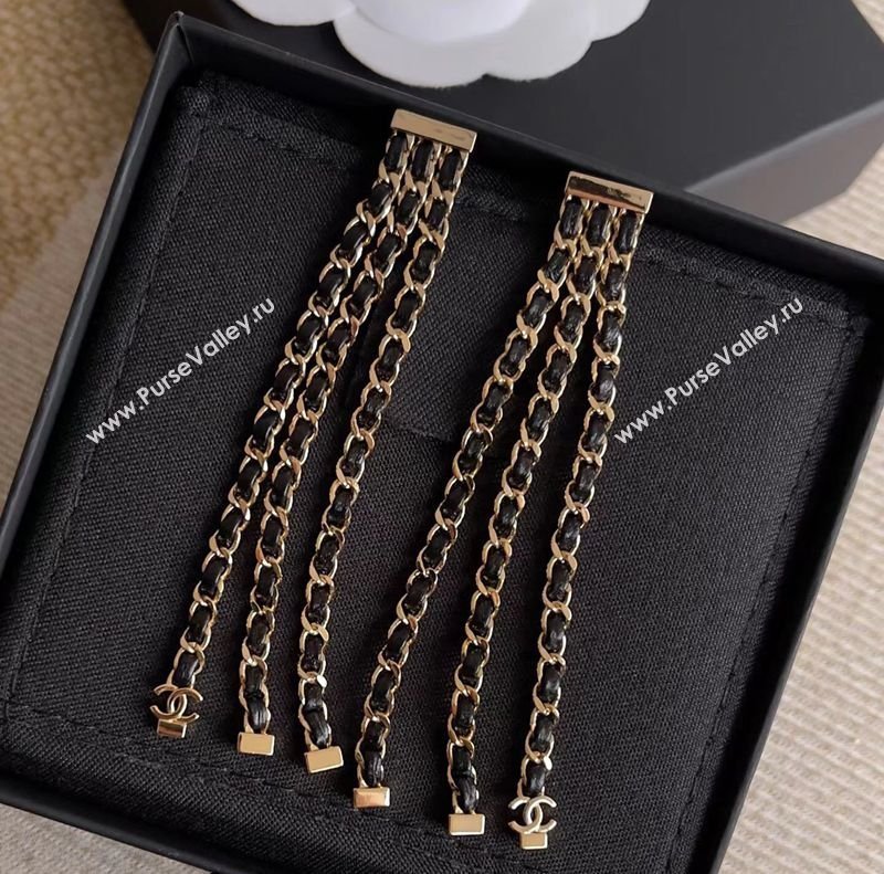 Chanel Tassel Chain Earrings Black 2026 CH032027 (YF-260320105)