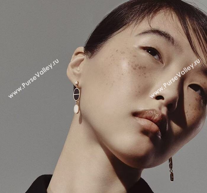 Hermes Chaine dAncre Verso Dangle Earrings with Strass White/Black 2026 0320 (YF-260320147)