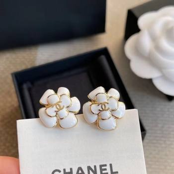 Chanel Camellia Studs Earrings White 2026 CH032028 (YF-260320107)